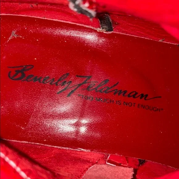 Beverly Feldman Floral Embroidered Black Boots - Picture 11 of 11